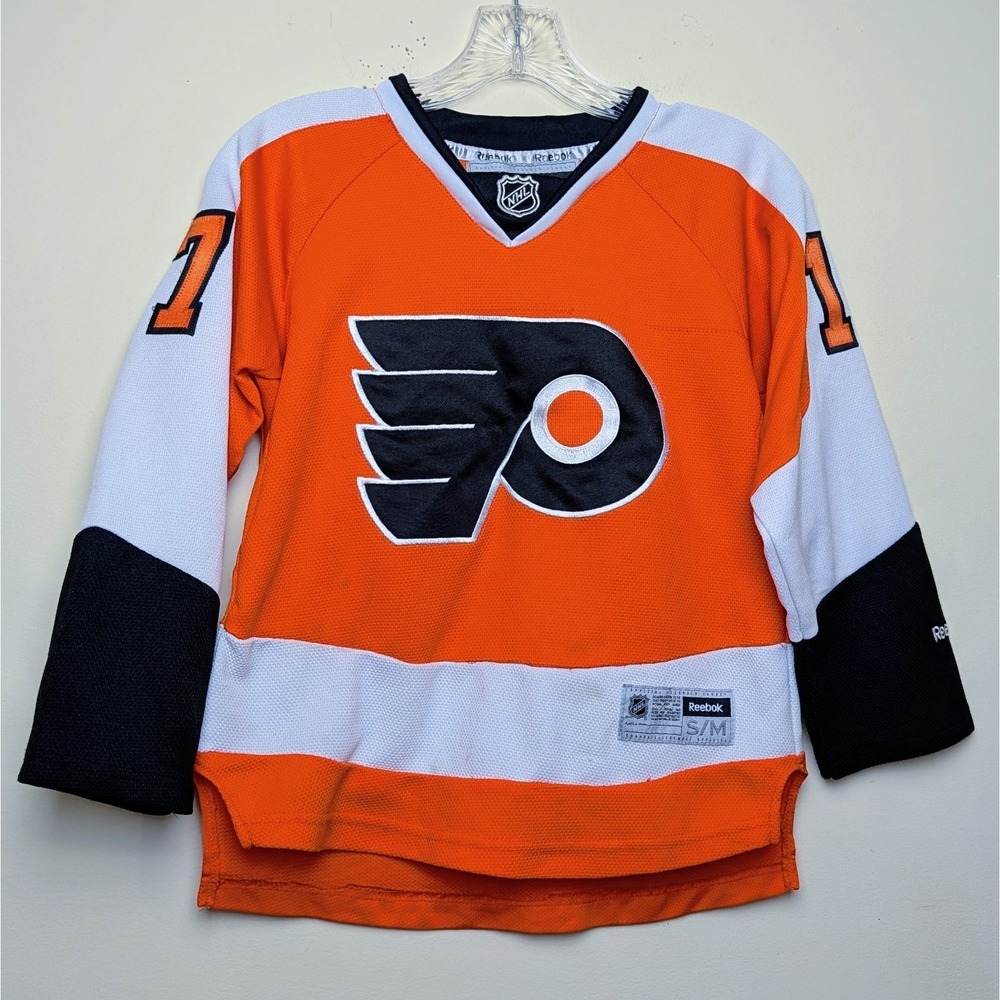 Philadelphia Flyers Youth NHL Jersey Licensed Reebok 17 Simmonds Authographed